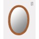 Rattan mirror produced by Uluv in the 1960s - 