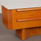 Rangement bas en bois et opaline, 1970 - 