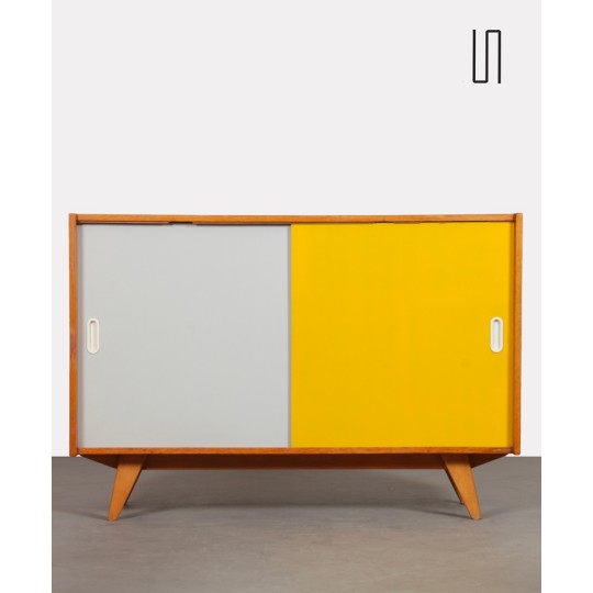 Commode jaune et blanche par Jiri Jiroutek, modèle U-452, 1960 - Design d'Europe de l'Est