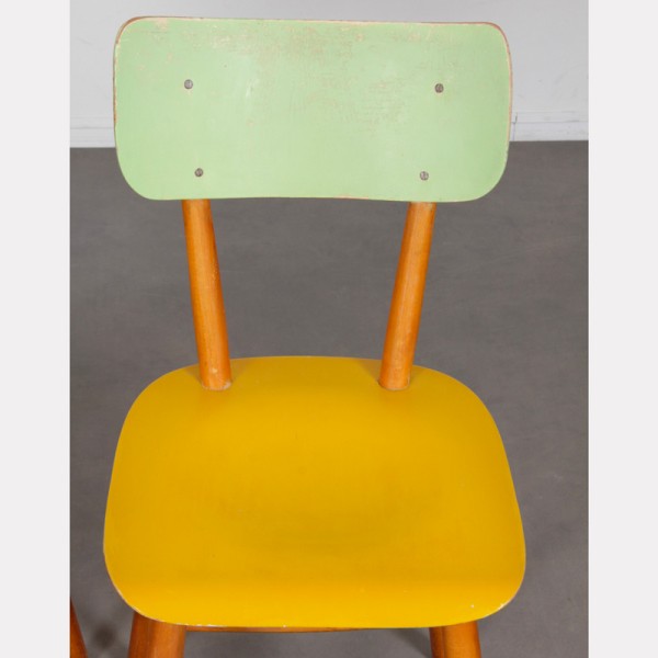 Paire de chaises vintage en bois produites par Ton, 1960 - Design d'Europe de l'Est