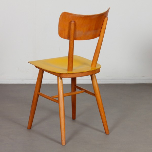 Pair of vintage wooden chairs by Ton, 1960 - Eastern Europe design