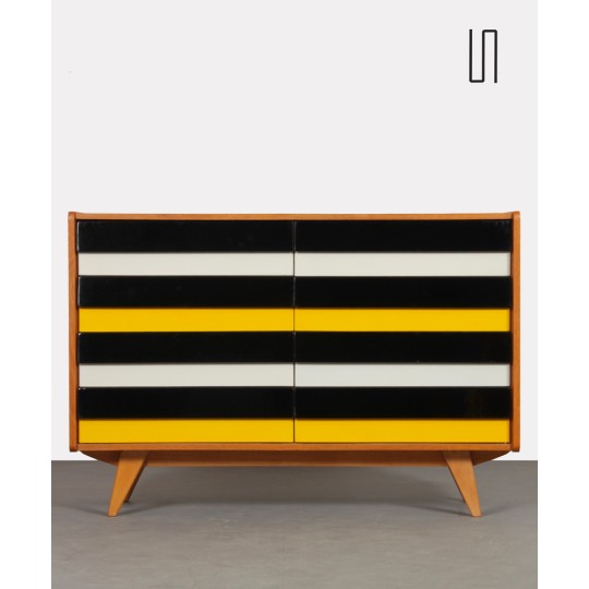 Yellow and black chest of drawers, model U-453, by Jiri Jiroutek, 1960s - Eastern Europe design