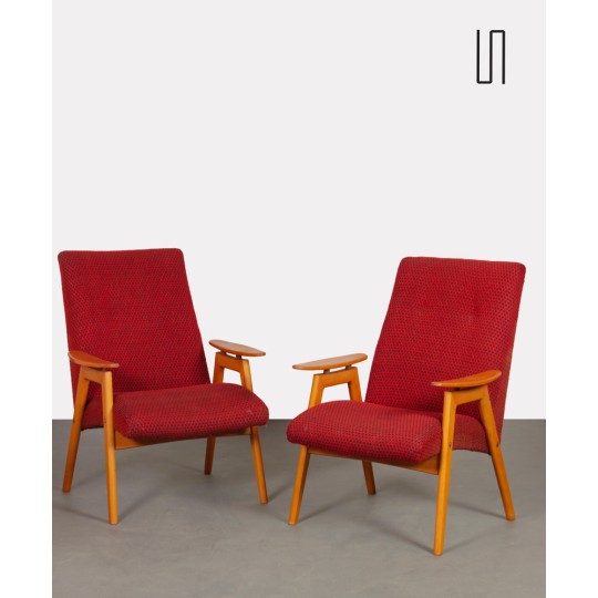 Pair of armchairs by Jaroslav Smidek produced by Ton around 1960 - Eastern Europe design