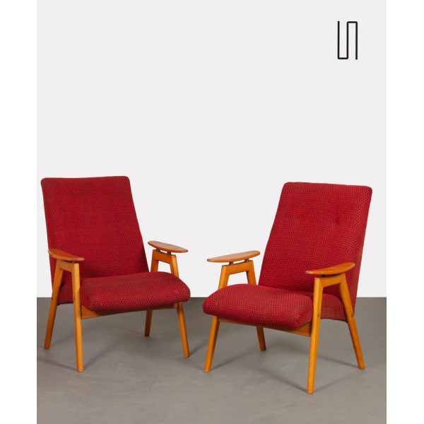 Pair of armchairs by Jaroslav Smidek produced by Ton around 1960 - Eastern Europe design