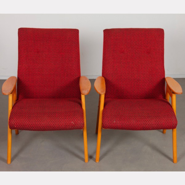 Pair of armchairs by Jaroslav Smidek produced by Ton around 1960 - Eastern Europe design