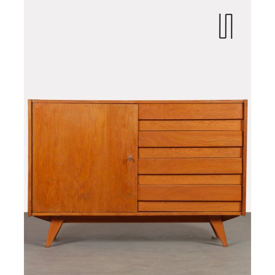 Vintage oak storage unit by Jiri Jiroutek, model U-458, 1960s - Eastern Europe design