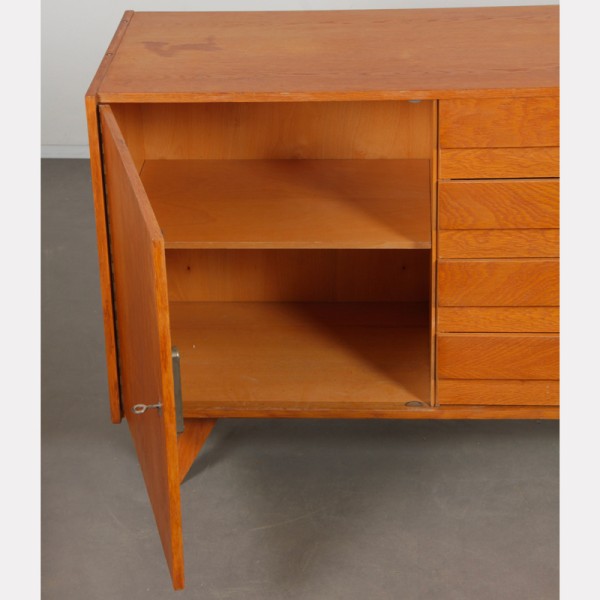 Vintage oak storage unit by Jiri Jiroutek, model U-458, 1960s - Eastern Europe design