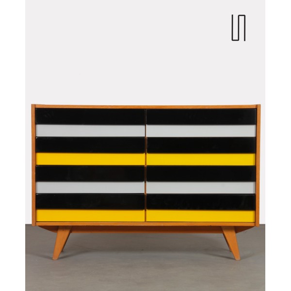 Yellow and black chest of drawers, model U-453, by Jiri Jiroutek, 1960s - Eastern Europe design