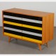 Yellow and black chest of drawers, model U-453, by Jiri Jiroutek, 1960s - Eastern Europe design