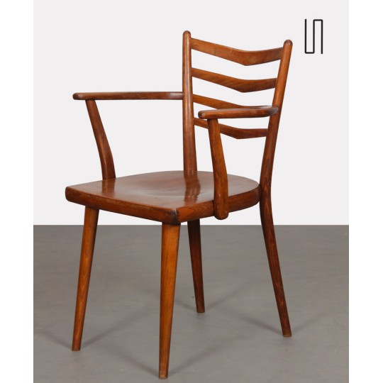 Fauteuil vintage en bois édité par Ton, 1960 - Design d'Europe de l'Est