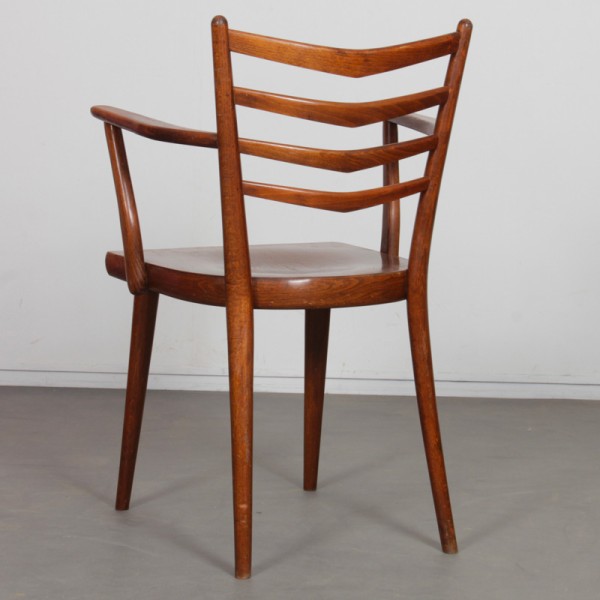 Vintage wooden armchair edited by Ton, 1960s - Eastern Europe design