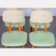 Suite of 4 vintage wooden chairs, edited by Ton, 1960s - Eastern Europe design