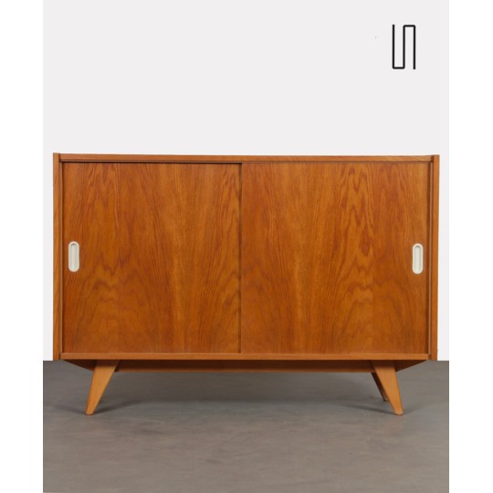 Oak chest, model U-452, by Jiri Jiroutek for Interier Praha, 1960s