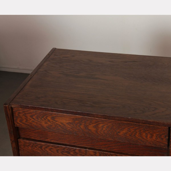 Dark oak chest of drawers by Jiri Jiroutek, model U-453, circa 1960 - Eastern Europe design