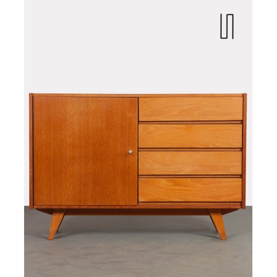 Vintage oak storage unit by Jiri Jiroutek, model U-458, 1960s - Eastern Europe design