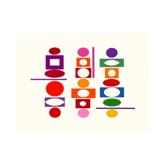 Screenprint - Yaacov Agam - Double Metamorphosis 5 - Kinetic art