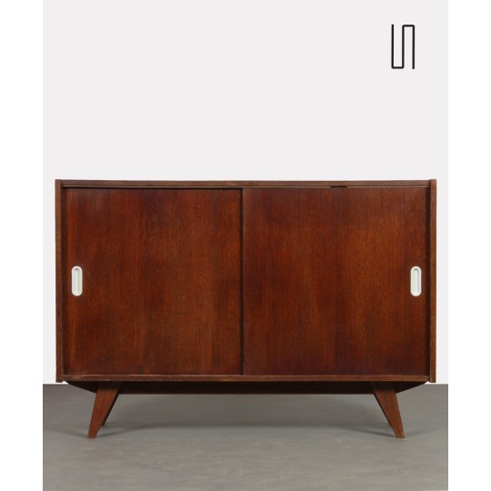 Dark oak chest designed by Jiri Jiroutek, model U-452, 1960s - Eastern Europe design