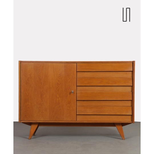 Vintage oak storage unit by Jiri Jiroutek, model U-458, 1960s - Eastern Europe design