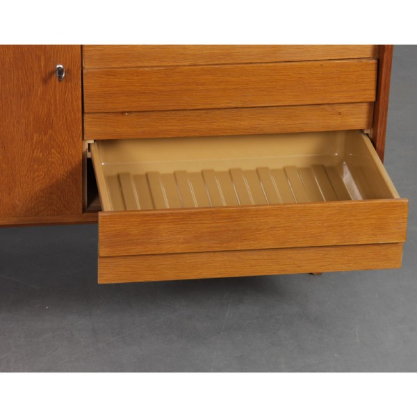 Vintage oak storage unit by Jiri Jiroutek, model U-458, 1960s - Eastern Europe design