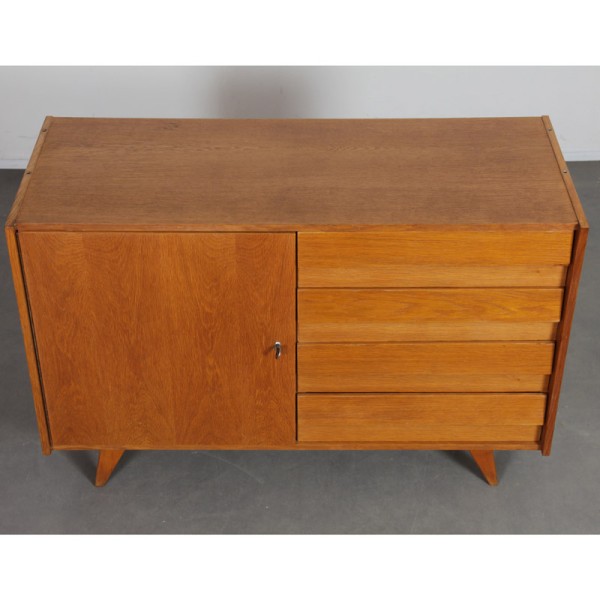 Vintage oak storage unit by Jiri Jiroutek, model U-458, 1960s - Eastern Europe design