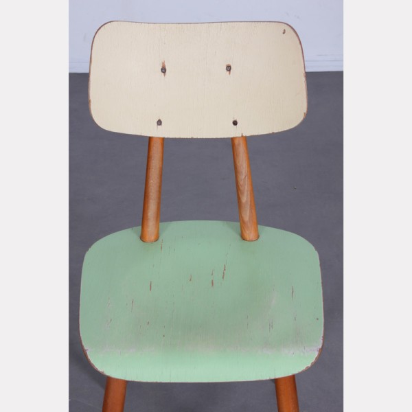 Vintage wooden chair by Ton, 1960 - Eastern Europe design