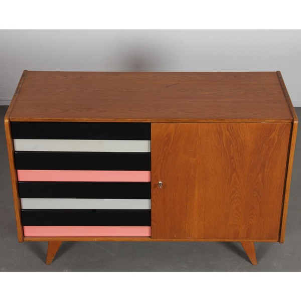 Vintage oak chest of drawers by Jiri Jiroutek, model U-458, 1960s - 