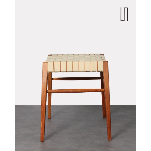 Tabouret tchèque en bois pour Krasna Jizba, 1940 - Design d'Europe de l'Est