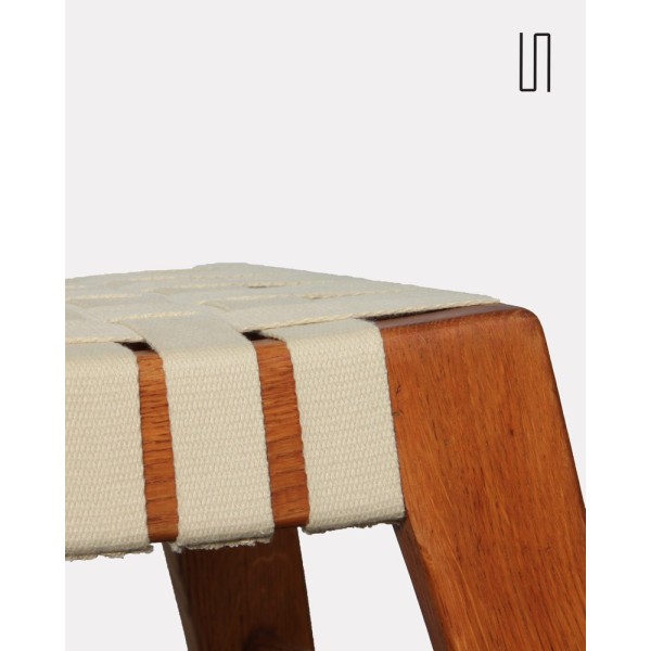 Tabouret tchèque en bois pour Krasna Jizba, 1940 - Design d'Europe de l'Est