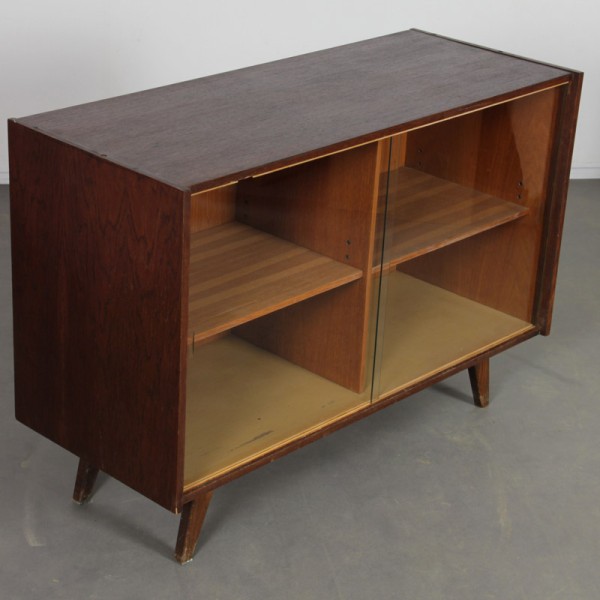 Dark oak chest designed by Jiri Jiroutek, model U-452, 1960s - Eastern Europe design