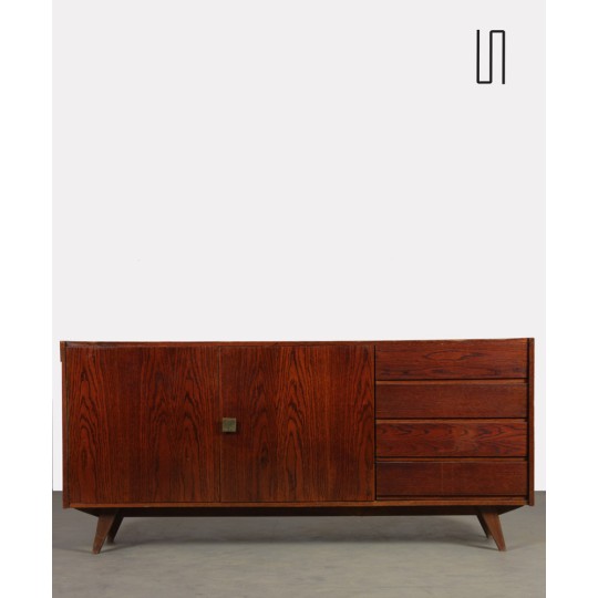 Large dark oak chest of drawers by Jiri Jiroutek, U-460, 1960s - 