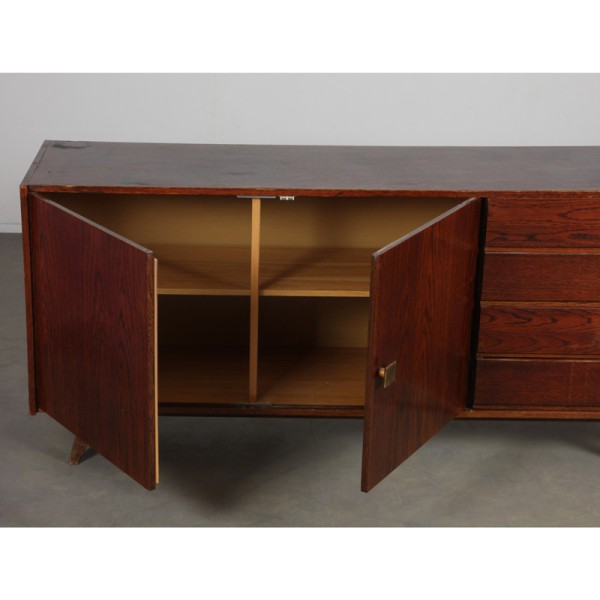 Large dark oak chest of drawers by Jiri Jiroutek, U-460, 1960s - 