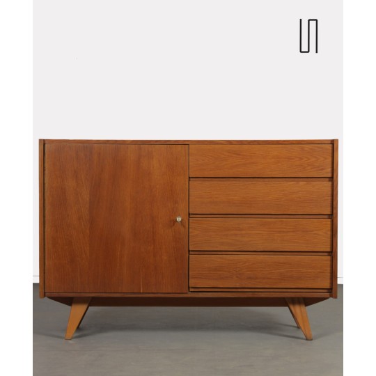 Vintage oak storage unit by Jiri Jiroutek, model U-458, 1960s - Eastern Europe design