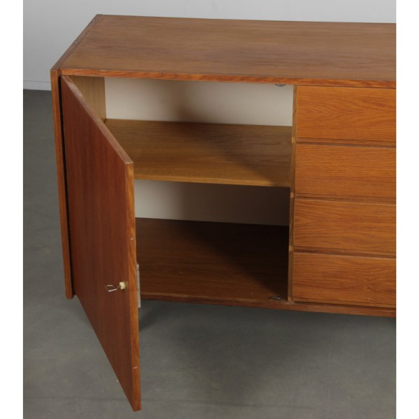 Vintage oak storage unit by Jiri Jiroutek, model U-458, 1960s - Eastern Europe design