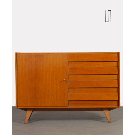 Vintage oak storage unit by Jiri Jiroutek, model U-458, 1960s