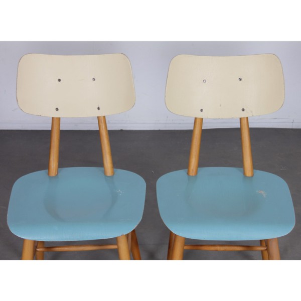 Suite de 4 chaises vintage éditées par Ton, 1960 - Design d'Europe de l'Est