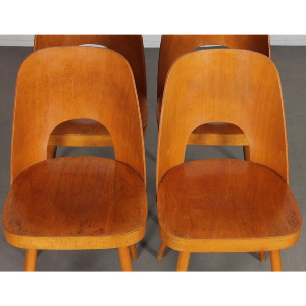 Suite de 4 chaises vintage par Oswald Haerdtl pour Ton, 1960 - Design d'Europe de l'Est