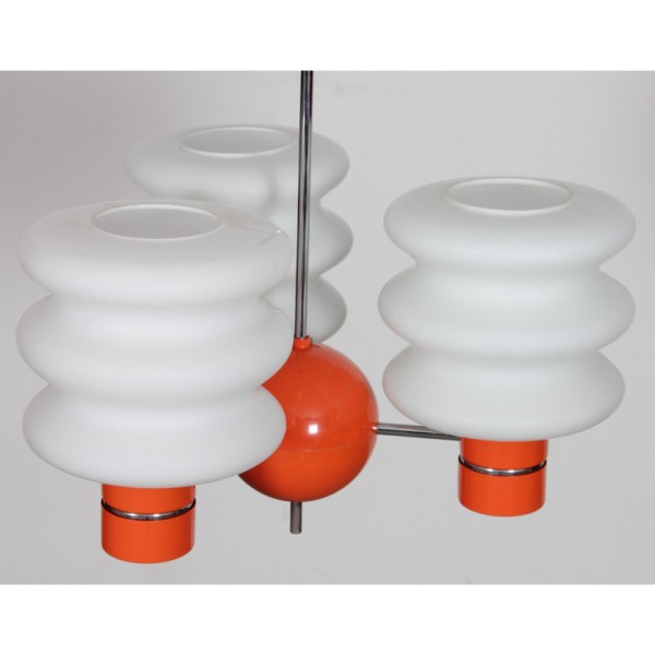 Glass suspension lamp edited by Napako around 1970 - Eastern Europe design