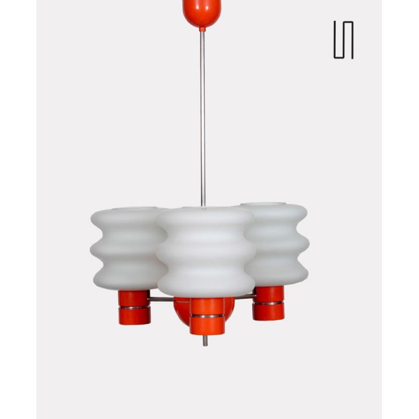 Glass suspension lamp edited by Napako around 1970 - Eastern Europe design