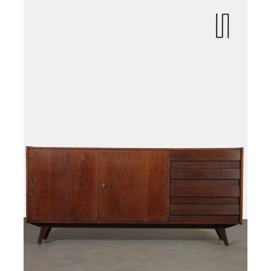 Large dark oak chest of drawers by Jiri Jiroutek, U-460, 1960s - 