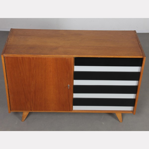 Vintage oak chest of drawers by Jiri Jiroutek, model U-458, 1960s - 