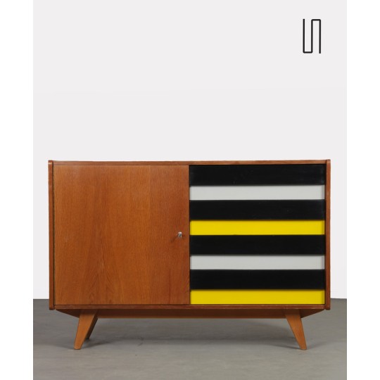 Commode à tiroirs jaunes, modèle U458 par Jiri Jiroutek, 1960 - 