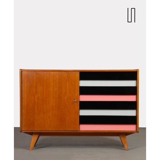 Vintage oak chest of drawers by Jiri Jiroutek, model U458, 1960s - 