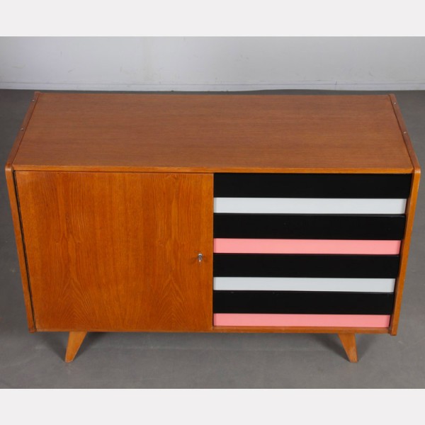 Vintage oak chest of drawers by Jiri Jiroutek, model U458, 1960s - 