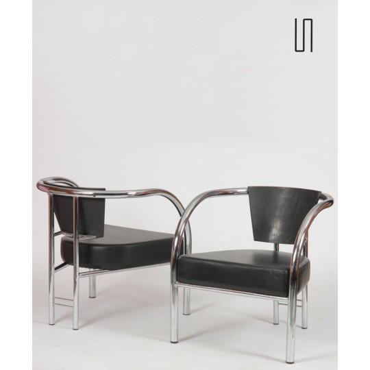 Pair of armchairs by Ronald Cecil Sportes for Lumen Center, 1987 - 