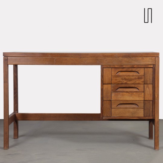 Vintage wooden desk from the 1970s - Eastern Europe design