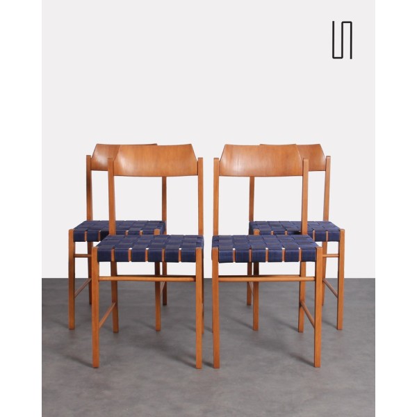 Suite de 4 chaises polonaises, Irena Zmudzinska, 1960 - Design d'Europe de l'Est