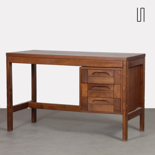 Vintage wooden desk from the 1970s - Eastern Europe design