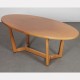 Czechoslovakian oval table Venesa for Dřevotvar, 1970s - Eastern Europe design