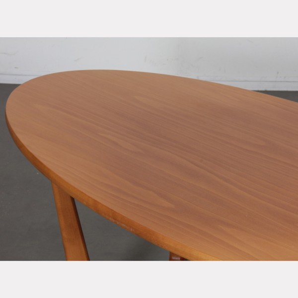 Czechoslovakian oval table Venesa for Dřevotvar, 1970s - Eastern Europe design