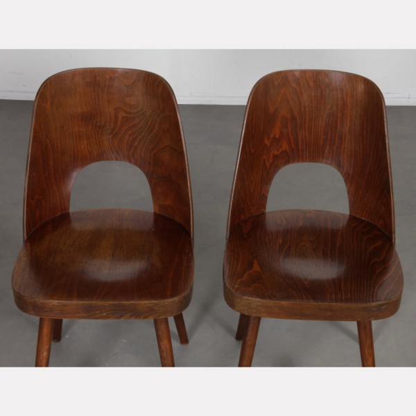 Suite de 4 chaises vintage par Oswald Haerdtl pour Ton, 1960 - Design d'Europe de l'Est